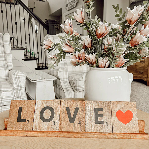Love Tabletop Scrabble Sign