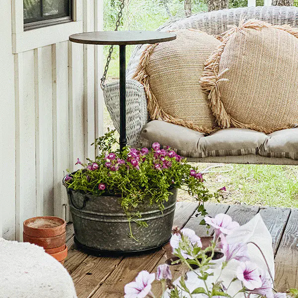 Galvanized Planter Table