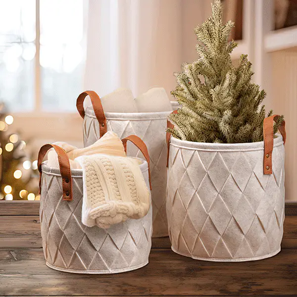 Woven Felt Baskets, Pick Your Style