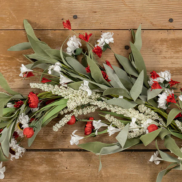 60 Inch White Daisy Spring Garland, Choose Your Color