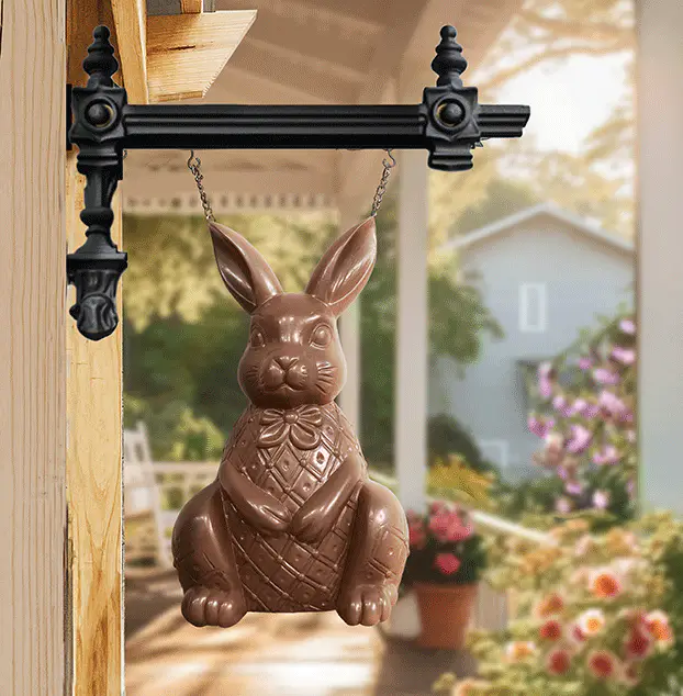 3D Chocolate Bunny Sign With New Bracket Option | Our Easter Signs Of The Seasons Edition