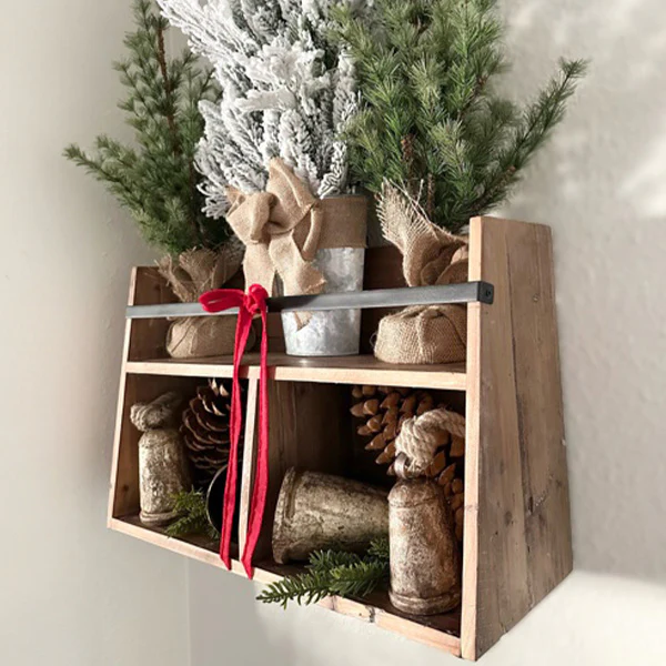 Reclaimed Wood Cubby Wall Shelf